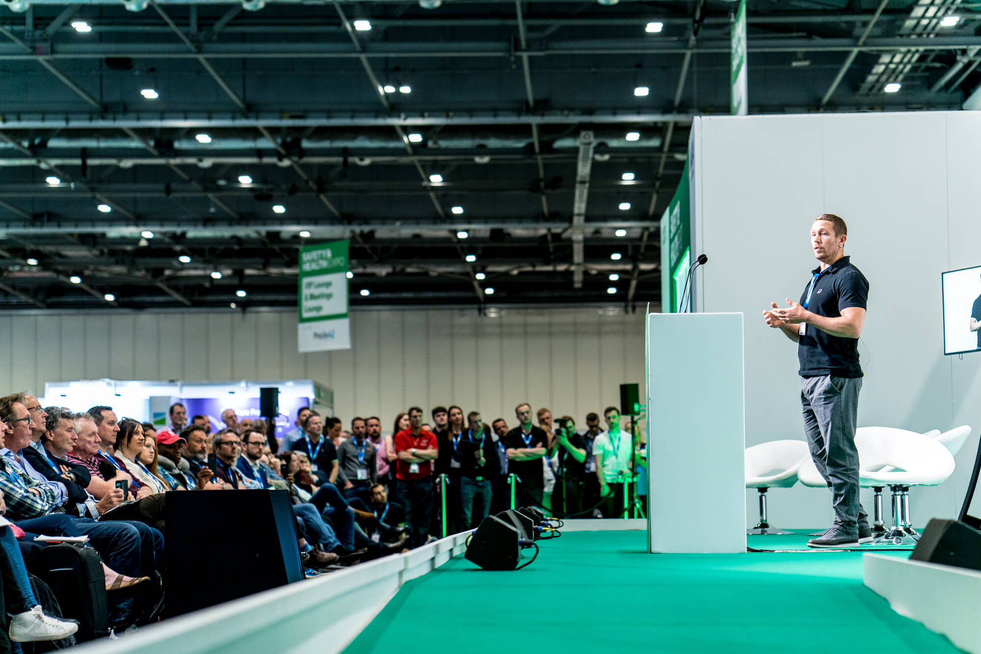 Jonny Wilkinson giving a seminar at Safety & Health Expo 2019